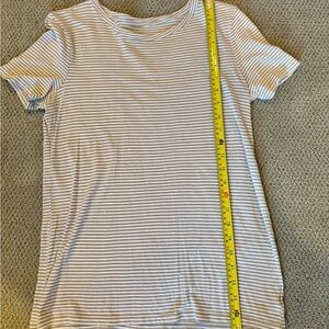 Old Navy Tan and White Striped Tee